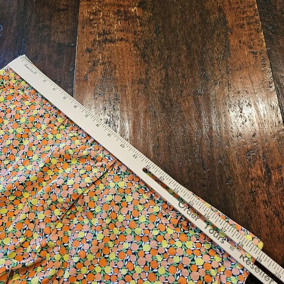 Lands' End Fit 1 Shorts Size 16 Novelty Retro Mod Orange Print Summer Style - Picture 3 of 7